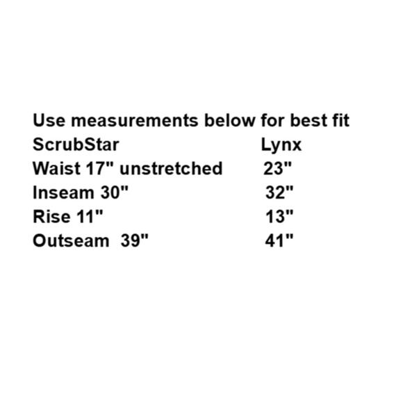 Lynx ScrubStar Pants 2X Elastic Waist Drawstring Pocket Flare Leg 2 pcs Medical - Picture 2 of 9